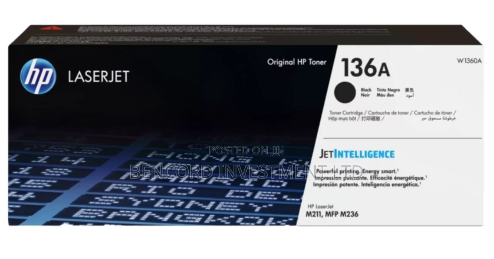 HP 136A Black Original Laserjet Toner Catrirdge (W1360A)