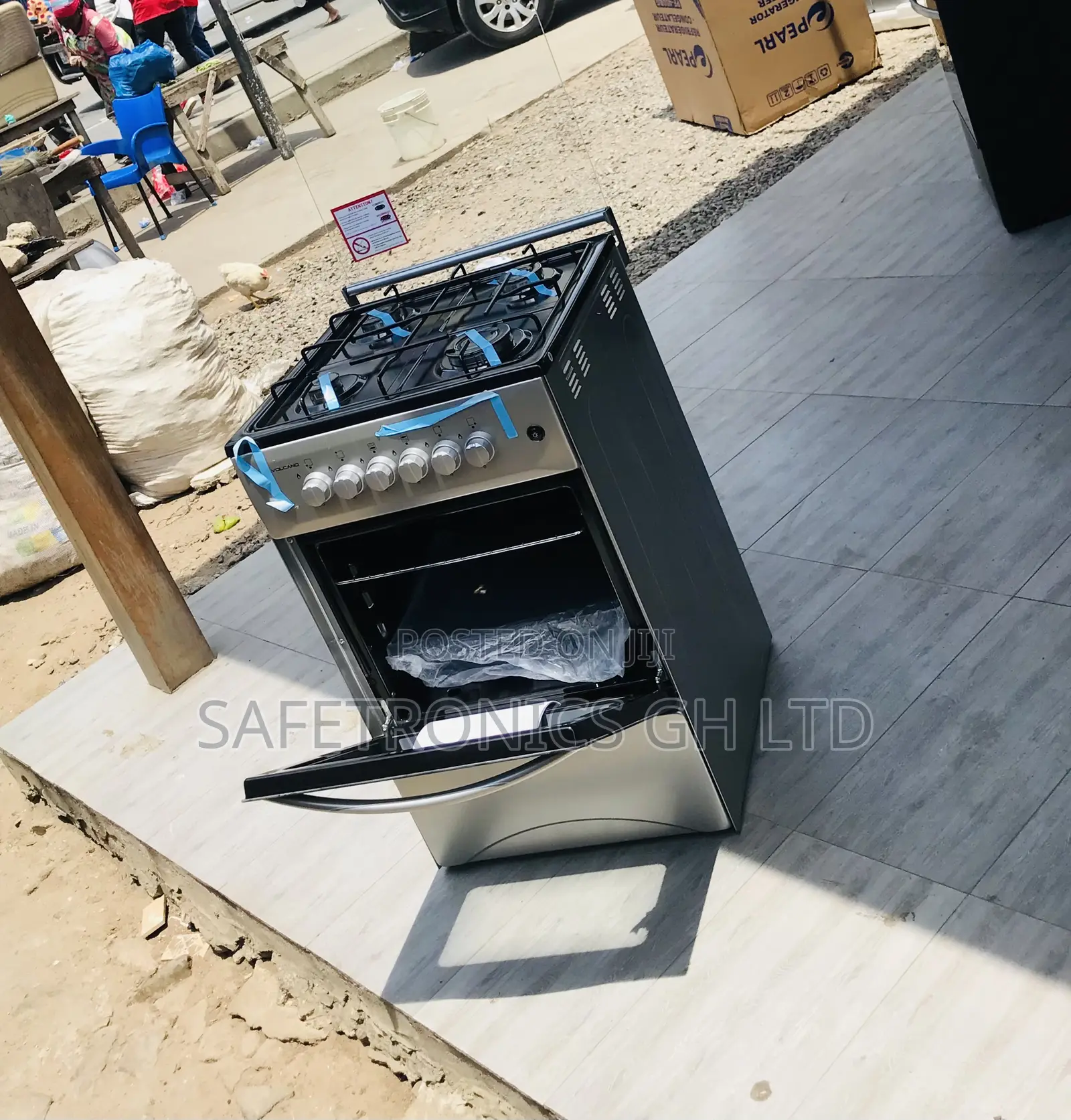 Buy Gray (50/50) 4 Gas Burner Gas With Oven Volcano Gray