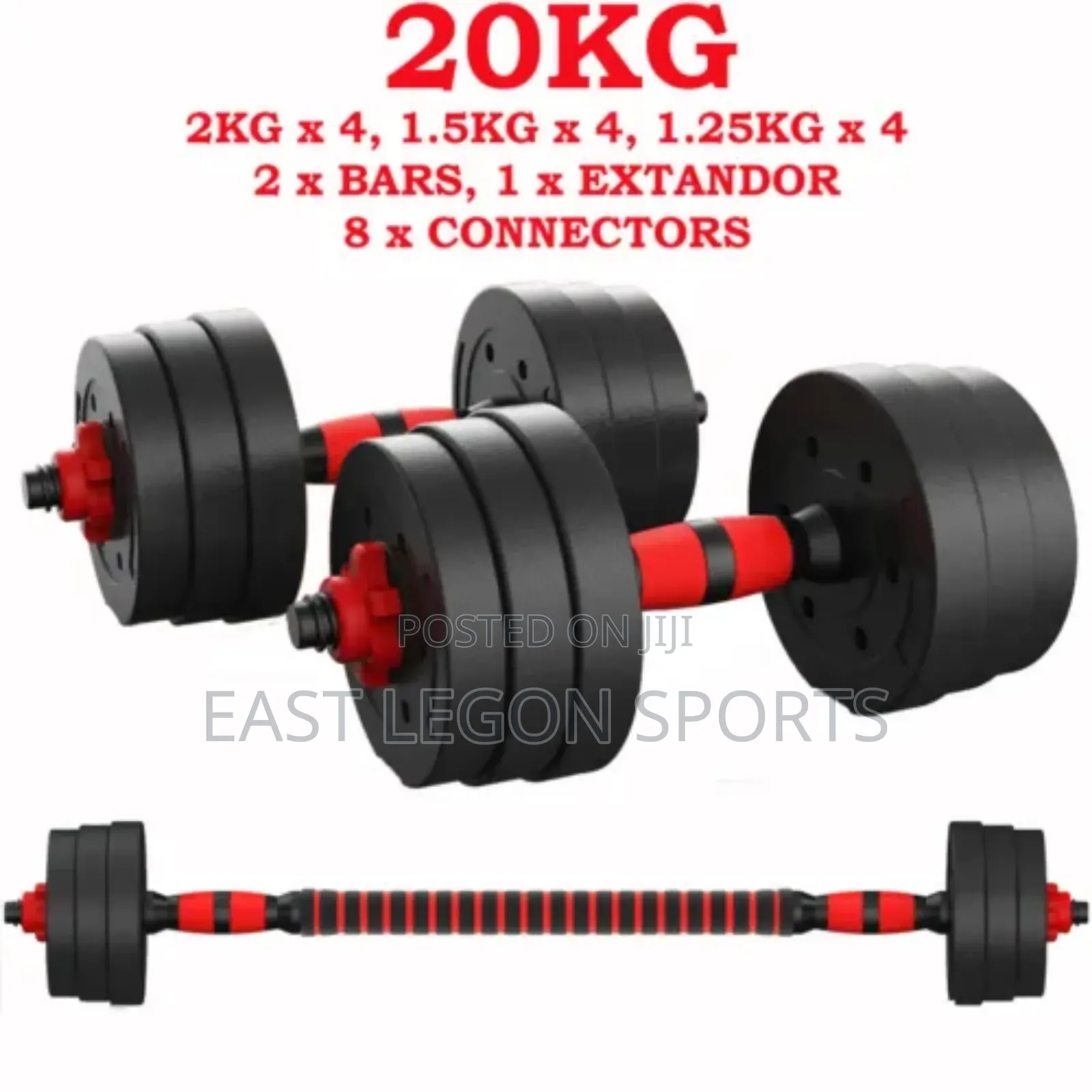 20kg 10kg X 2 Heavy Dumbells Dumbbells Weight Barbell