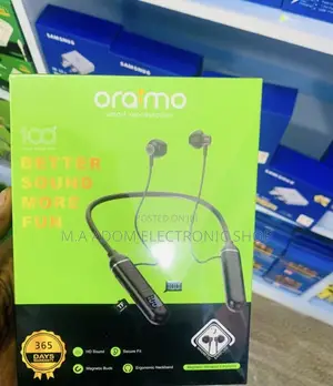 Energy Saving Oraimo Bluetooth Neckband(Black).