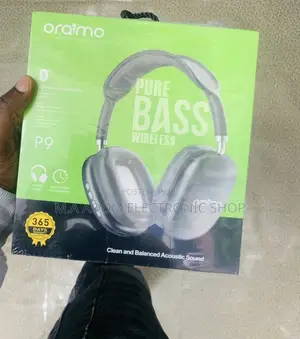 Long Lasting Oraimo Pure Bass Wireless Over-Ear Headphone.