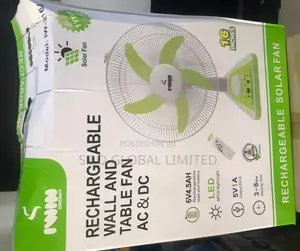 Original Iwin Rechargeable Wall and Table Fan AC/DC 16 Inche