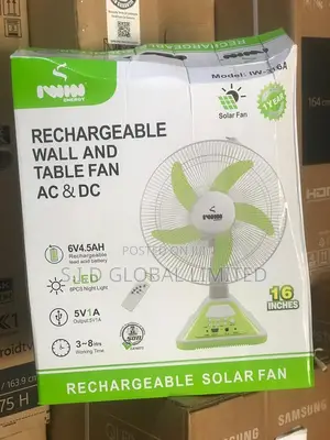 Modern Iwin Rechargeable Wall and Table Fan AC/DC 16 Inches
