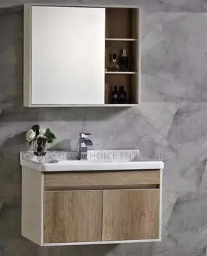 Cabinet Basin With Cabinet Mirror (Wooden )