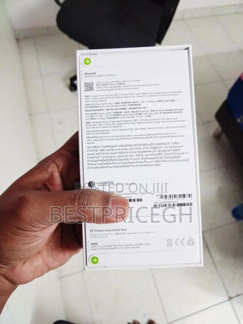 New Apple iPhone 16 256 GB Black
