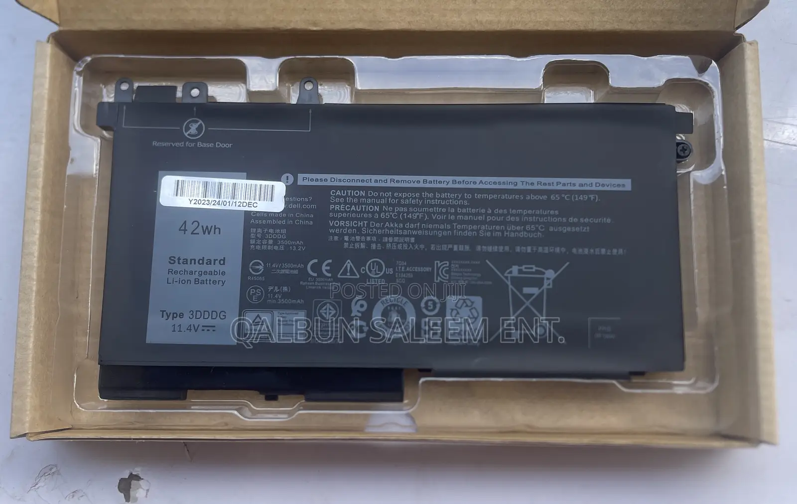 Dell 3DDDG Laptop Battery for Latitude 5280 5288 5290 5480