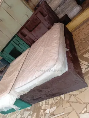 Solid Double Frame With New Mattress. Free Delivery