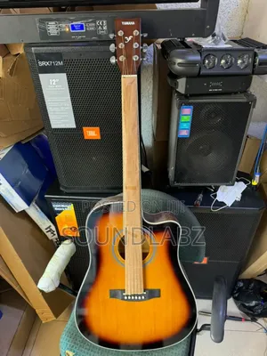 Brown Yamaha Semi-Acoustic Guitar