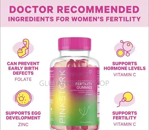 Pink Stork Fertility Prenatal Vitamin, Inositol Gummies