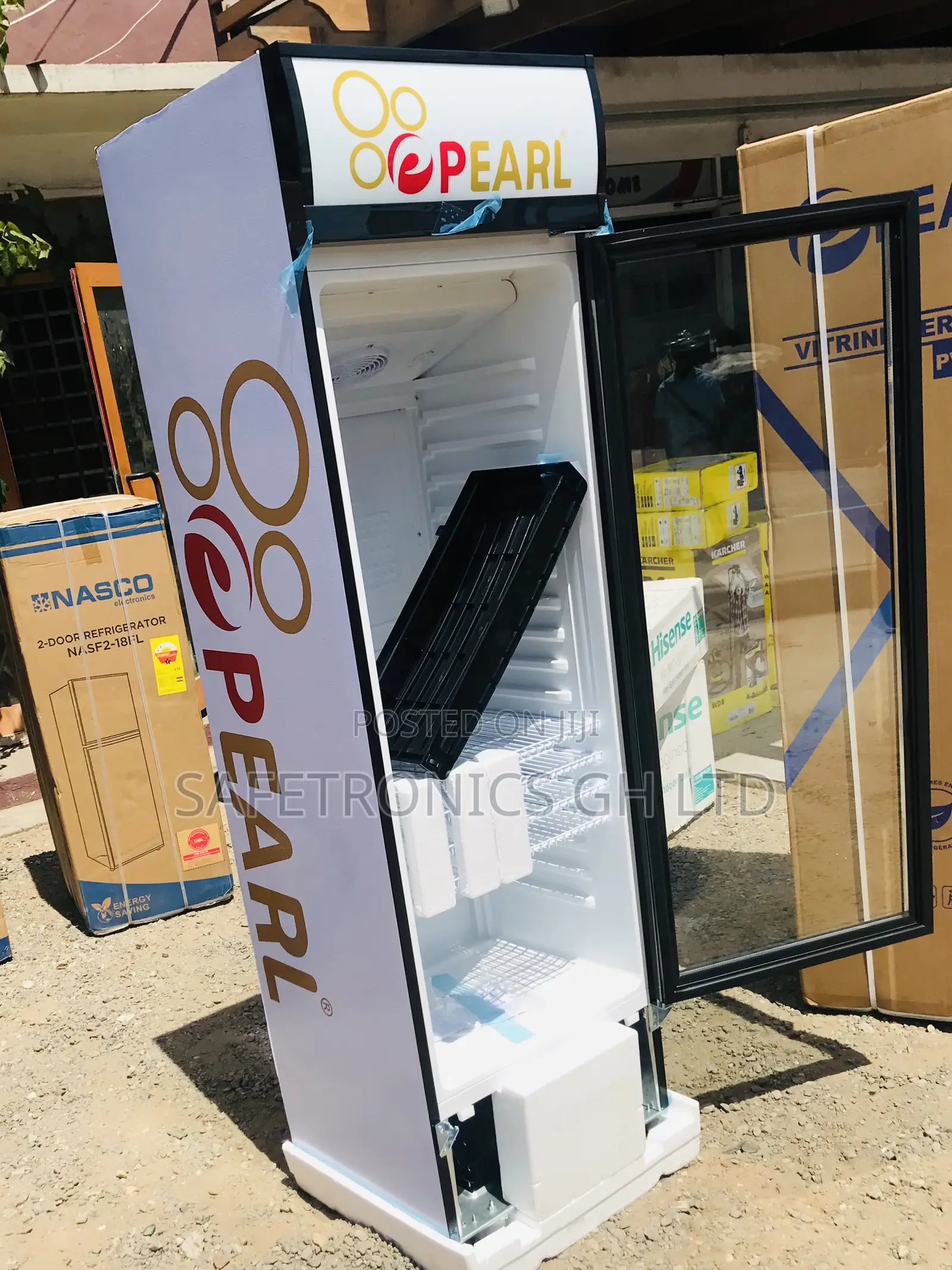 Adjustable Pearl PVC-316 228 Liter Glass Display Fridge