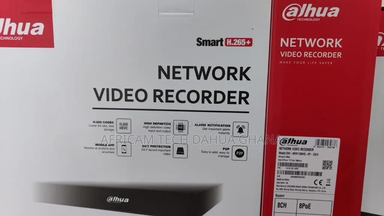 Dahua NVR 8 Channel Compact Poe