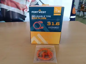 Portwest Reusable TPR Earplugs SNR 31.6; 50PAIRS/PACK
