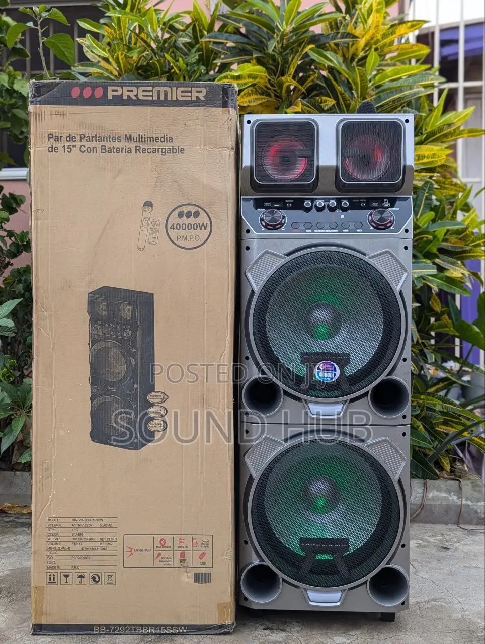 15'' Powerful Rechargeable Speaker With Microphone
