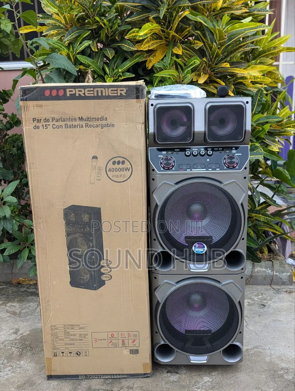 15'' Powerful Rechargeable Speaker With Microphone