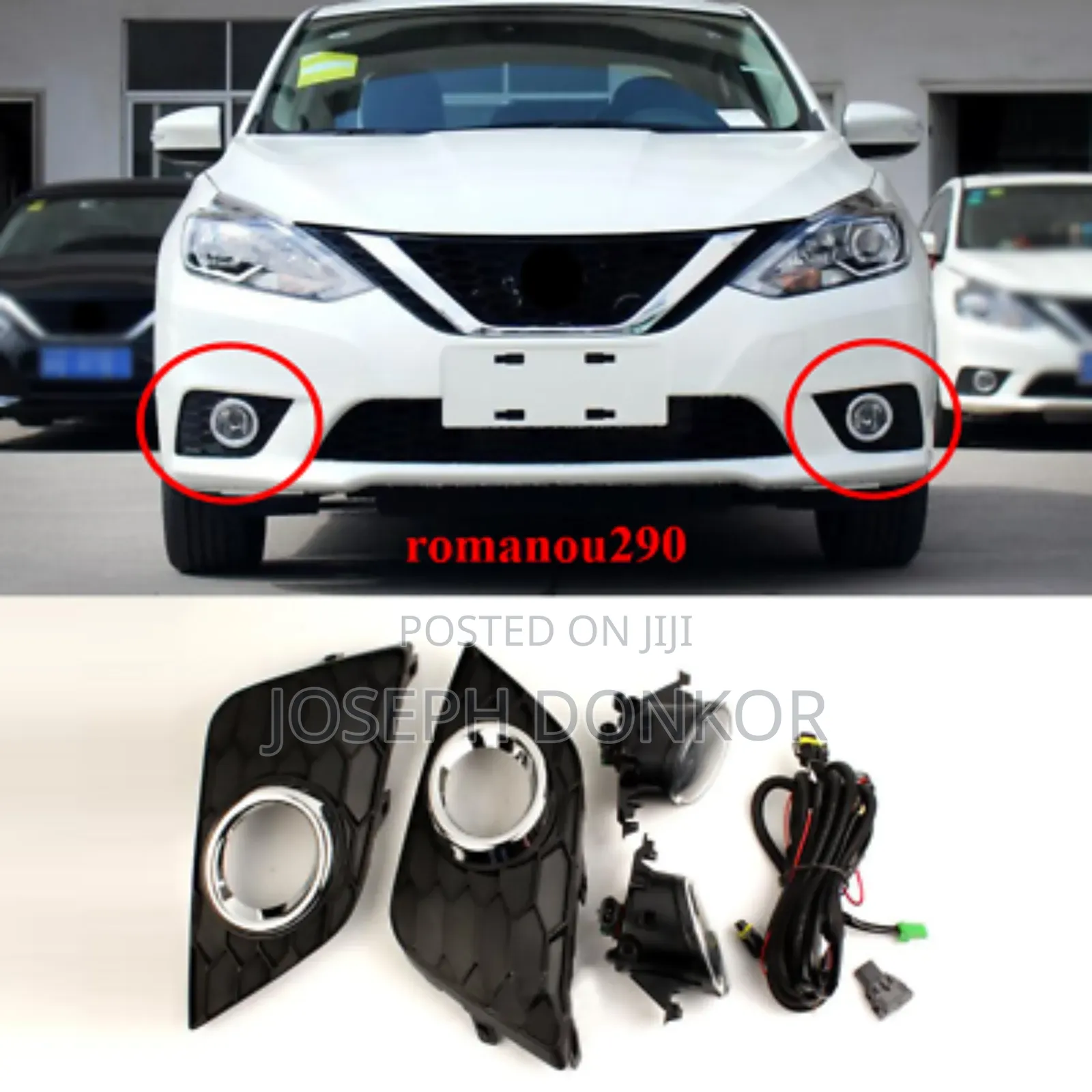 Nissan Sentra Fog Lights and Cover 2016,2017,2018,2019