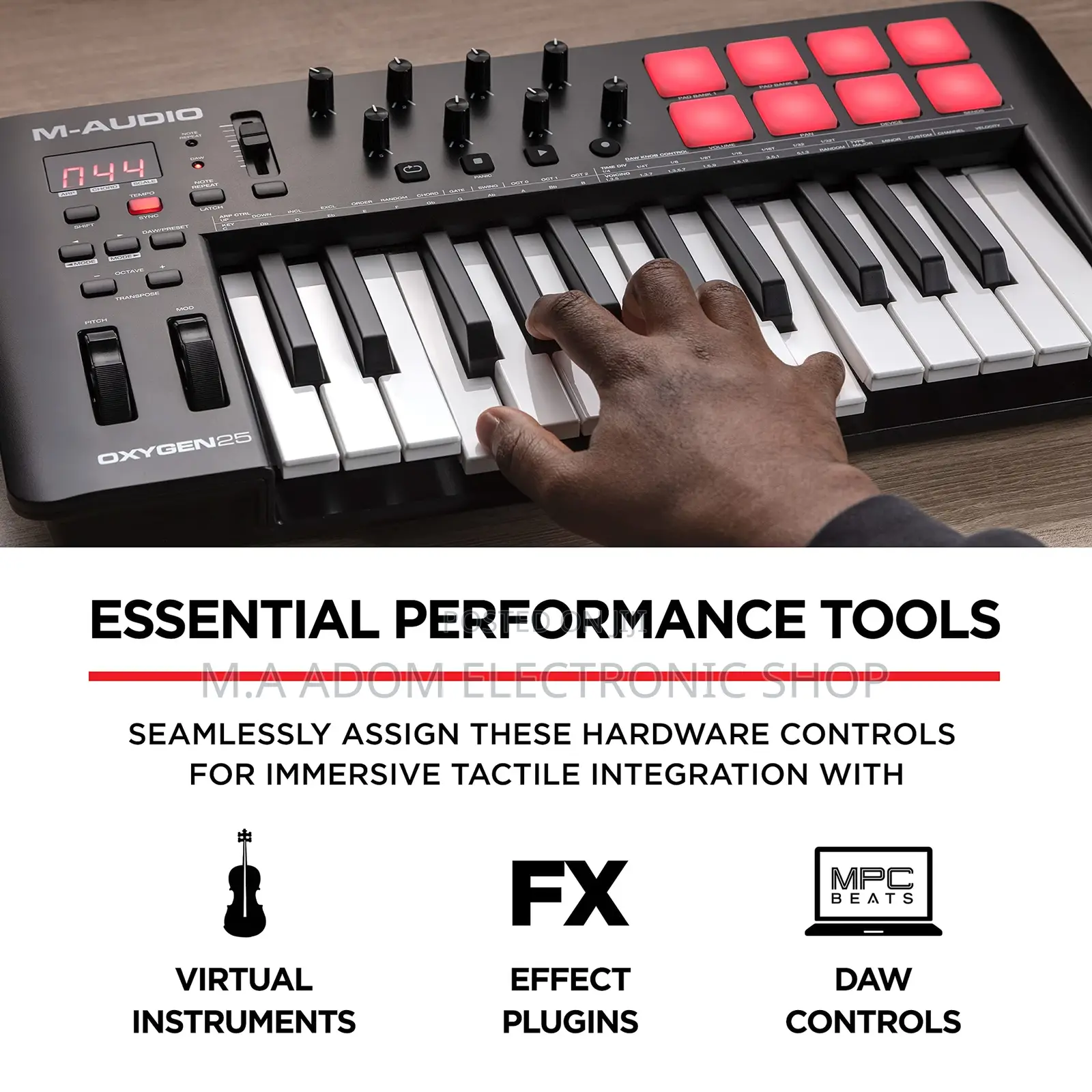 M-audio 25 Mini Key Board Controller With Rhythm Pad