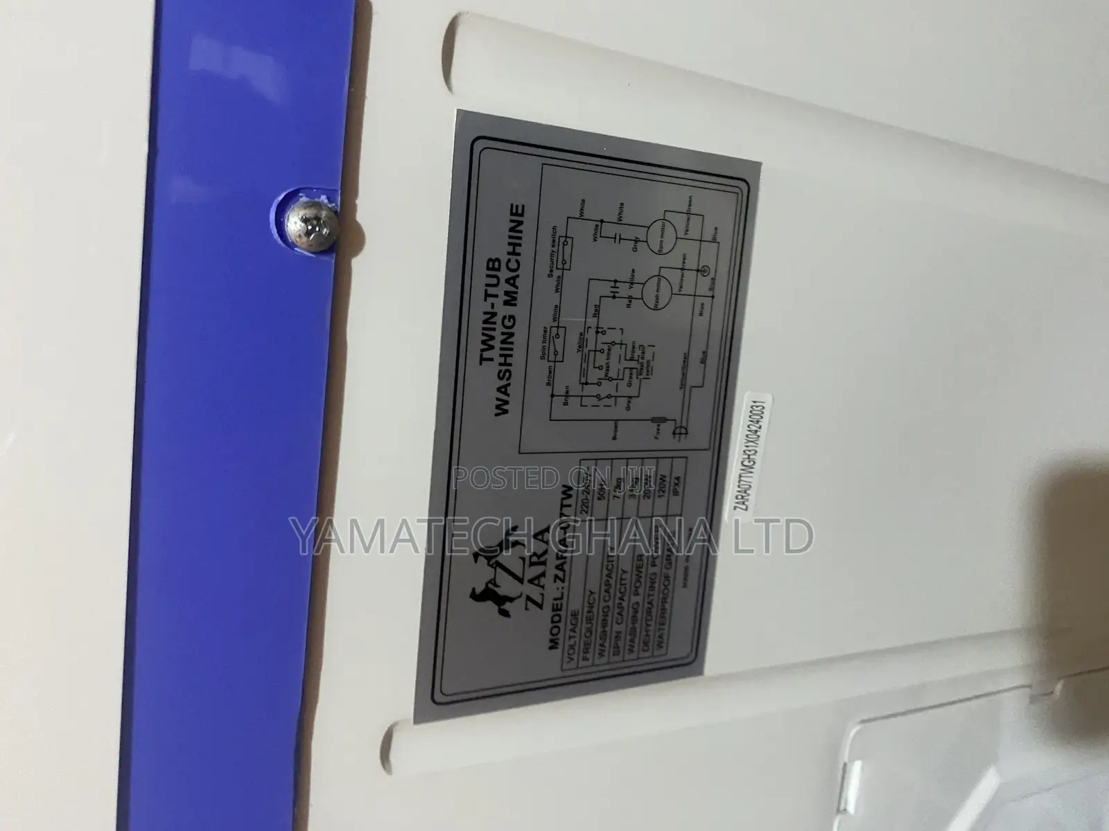 Zara 7kg Semi Automatic 7kg Washing Machine Zara-07tw