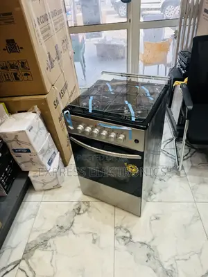 Free Standing Sliver Gas Oven 4burner 50/50