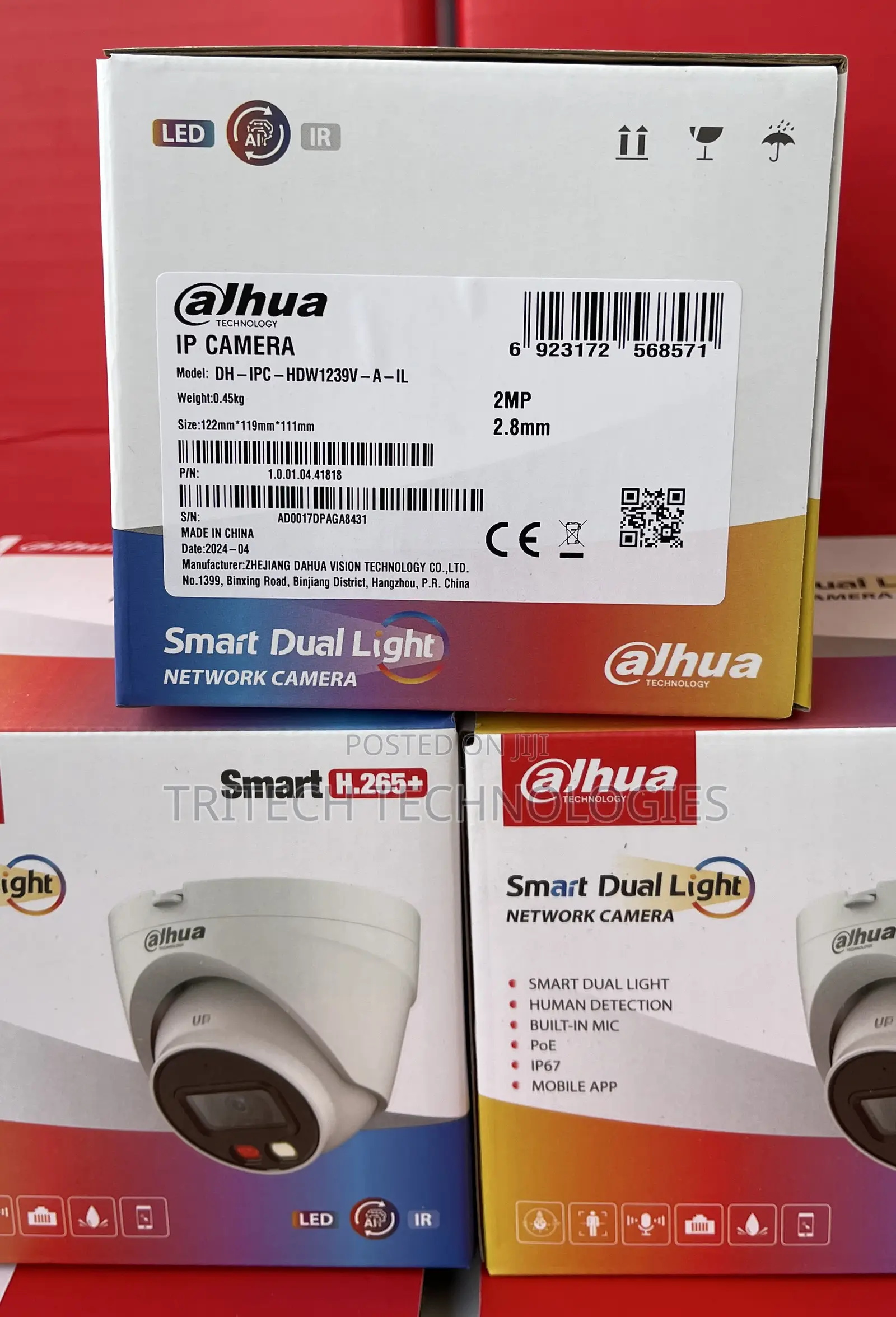 Dahua 2mp Full Color Smart Ip Camera Ipc-Hdw1239v-a-Il 2mp