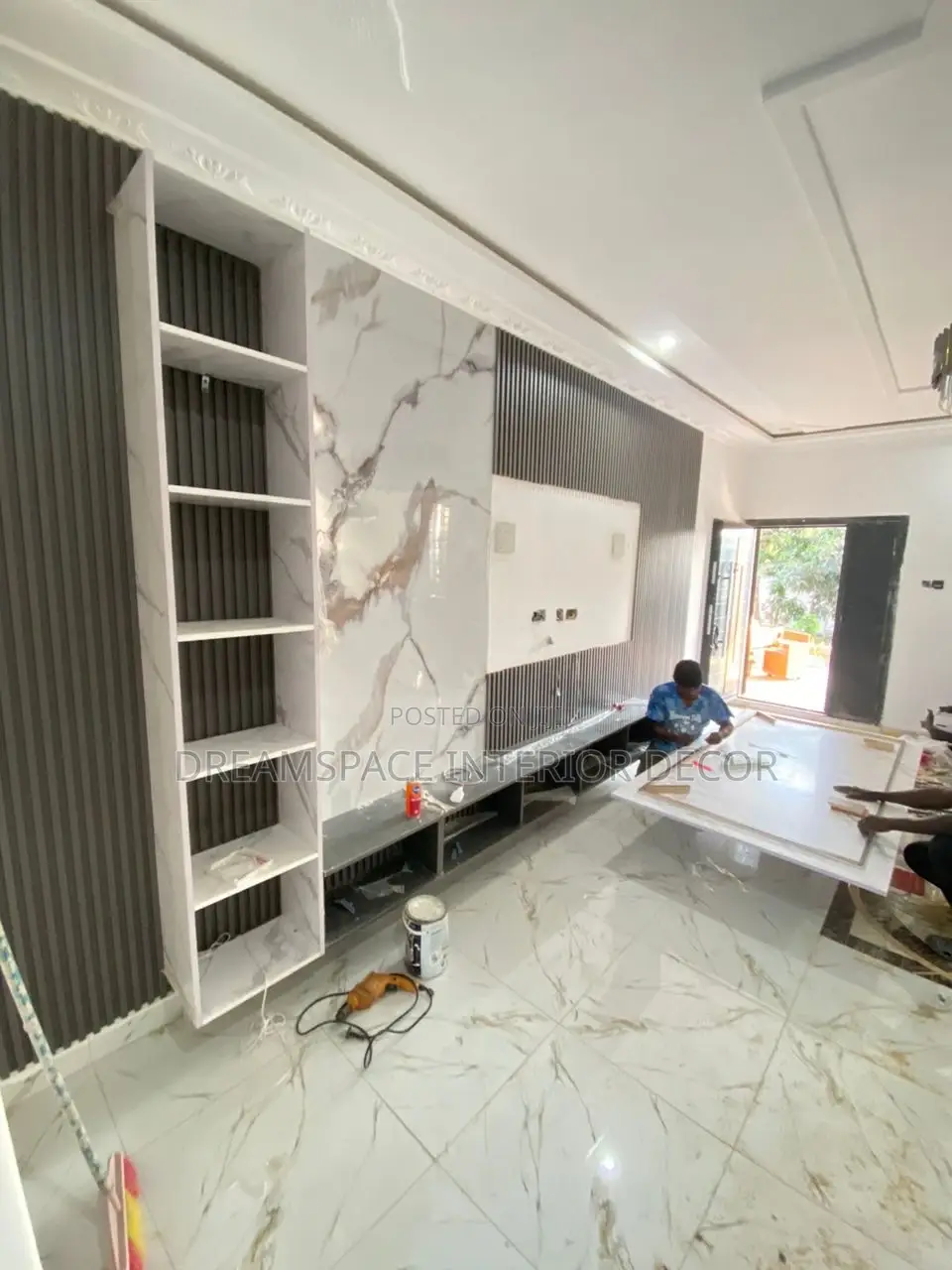 Tv Area Design(Modern Type) at Affordable Price