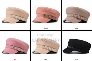 Unisex Cotton Beret/ Captain/ Baker Boy Cap