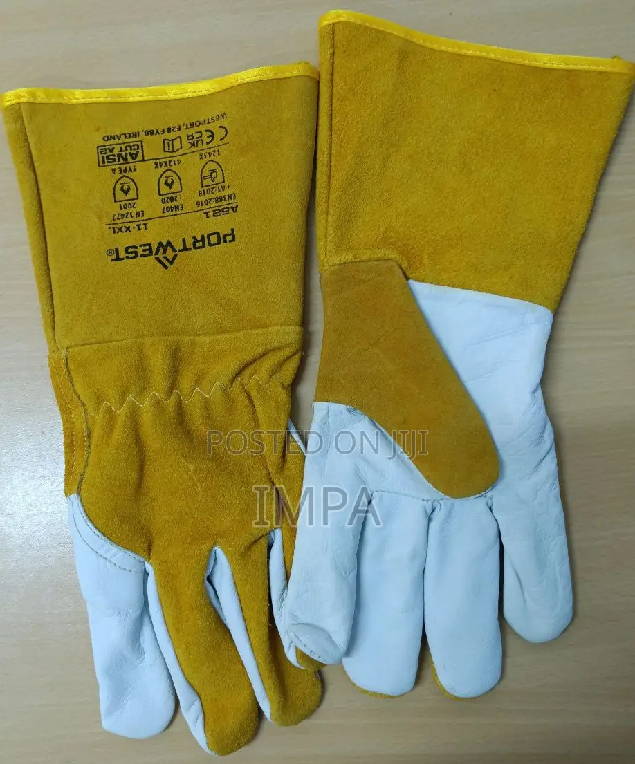 Portwest Leather Gloves EN 388:2016; EN407:2020;EN12477:2001