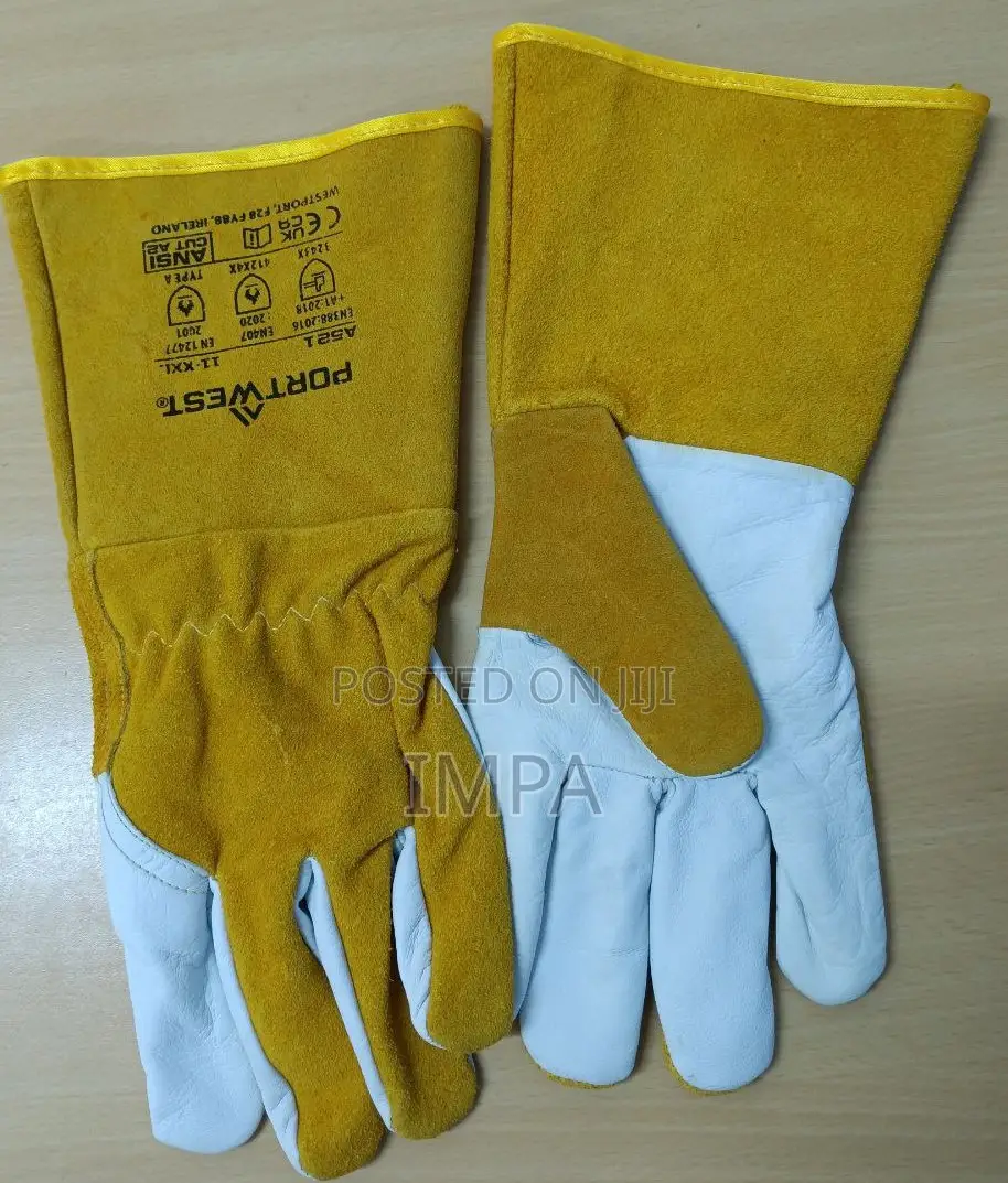 Portwest Leather Gloves EN 388:2016; EN407:2020;EN12477:2001