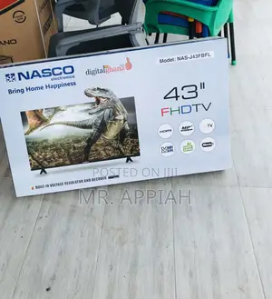 Durable Nasco 43” Led Full HD Satellite Television(Black).