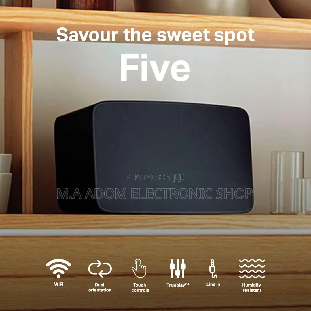 Sonos Five Black High Fidelity Wireless Speaker