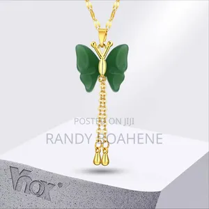 Jade Butterfly Pendant Necklace