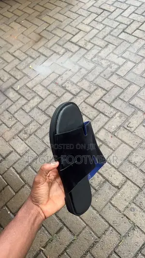Black Suede Hermes Slippers
