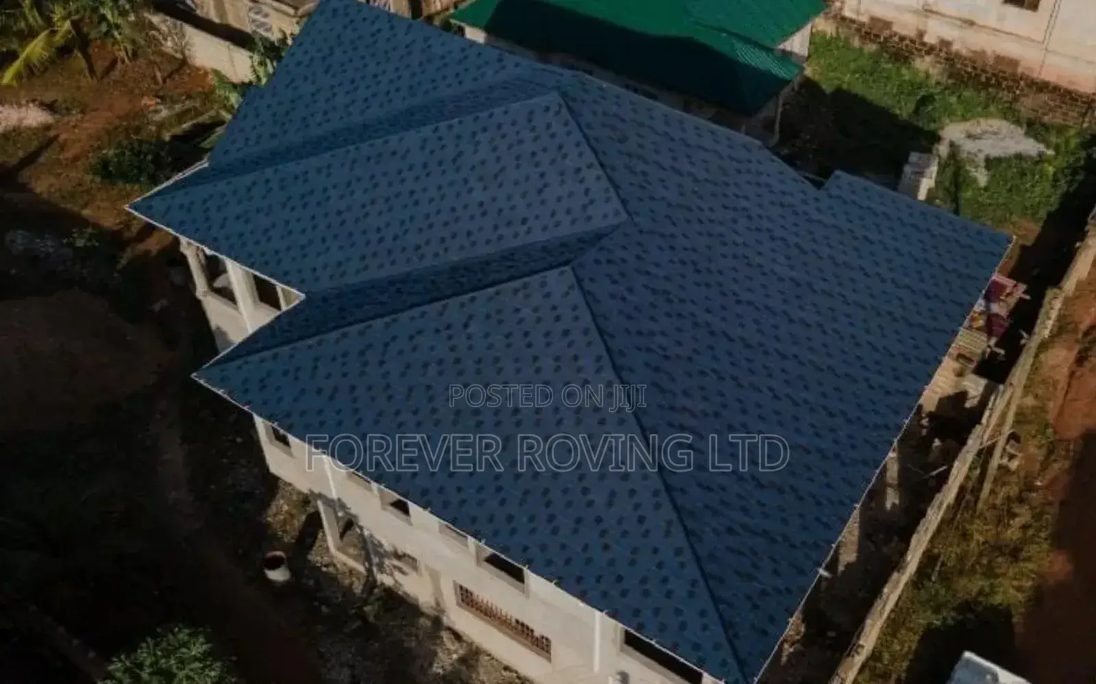 New Zealand Blue Shingles Roofing Tiles Installation.
