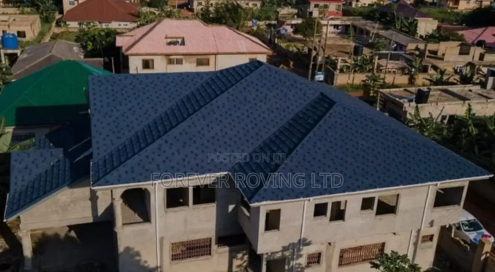 New Zealand Blue Shingles Roofing Tiles Installation.