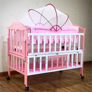 2 in 1 Baby Wooden Cot
