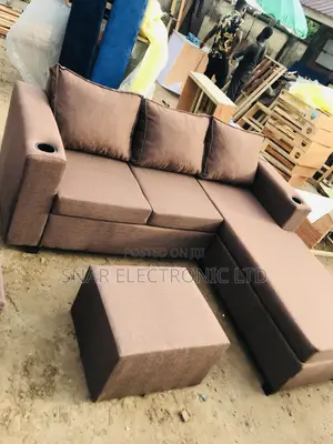 Corner Sofa-Bed With Storage, Dark Brown