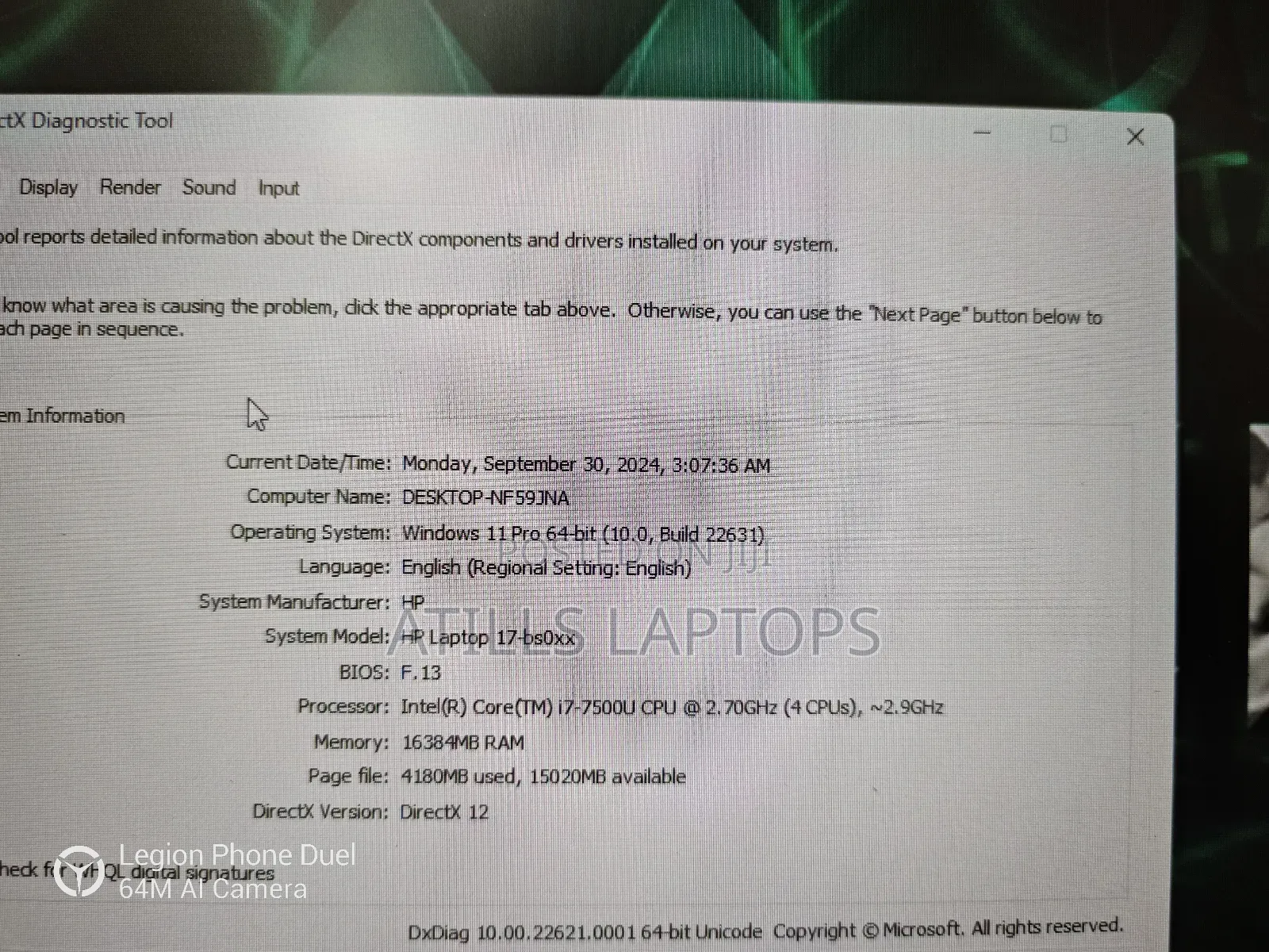 Laptop HP Pavilion 17 16GB Intel Core I7 SSD 1.5T