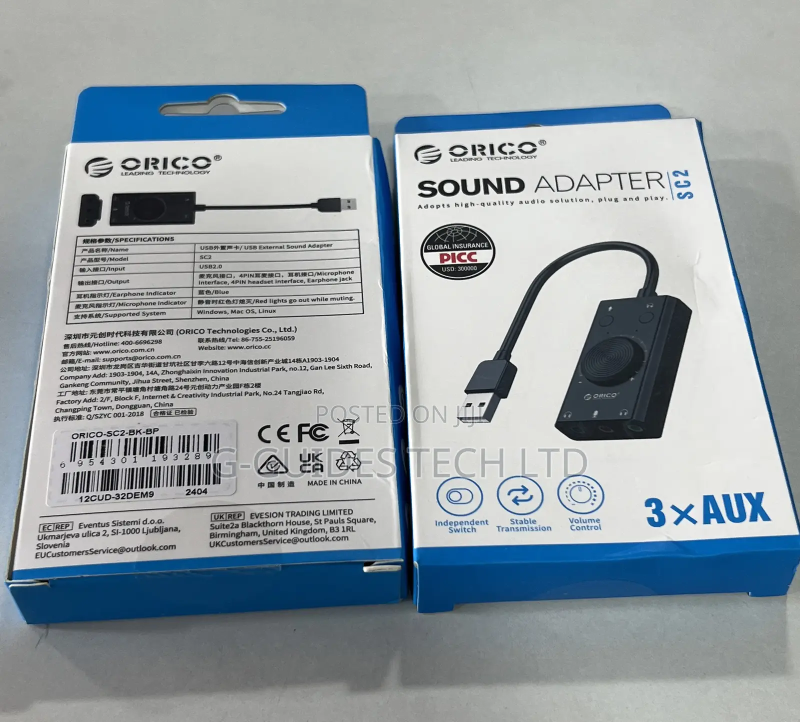 Multifunction USB External Sound Card, Orico USB Sound Card