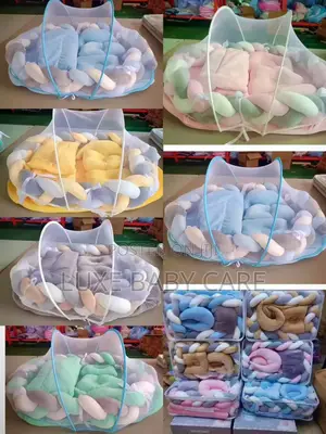 Baby Mosquito Net Bed With Bumper, Pillow and Blanket