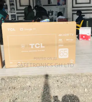 Black TCL 65 Inch Smart Led Uhd 65p635 Sleek Tv