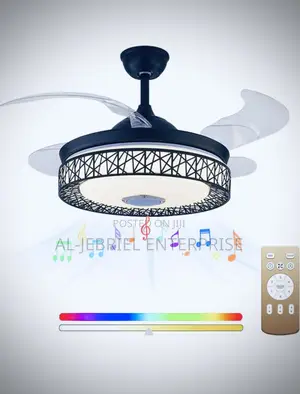 Energetic Foldable Ceiling Fan With Bt Speaker and Light