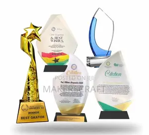 Crystal Award Plaques, Wooden Base Plaques