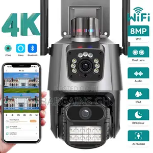 Dual Lens Waterproof Smart CCTV Camera 8MP