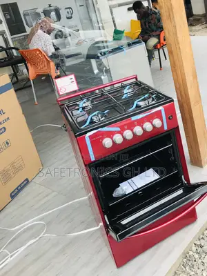 Boxed 4 Gas 50by50 Volcano Red Oven With Grill 