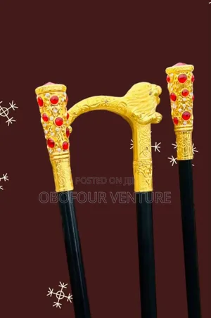 Golden Lion Walking Stick With A Sword.