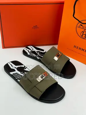 Hermes High Quality Leather Slippers