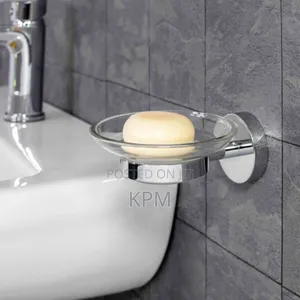 Round Glass Bathroom Soap Dish Hd