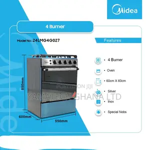 Original Midea 60 by 60 Gas Stove With Oven and Grill
