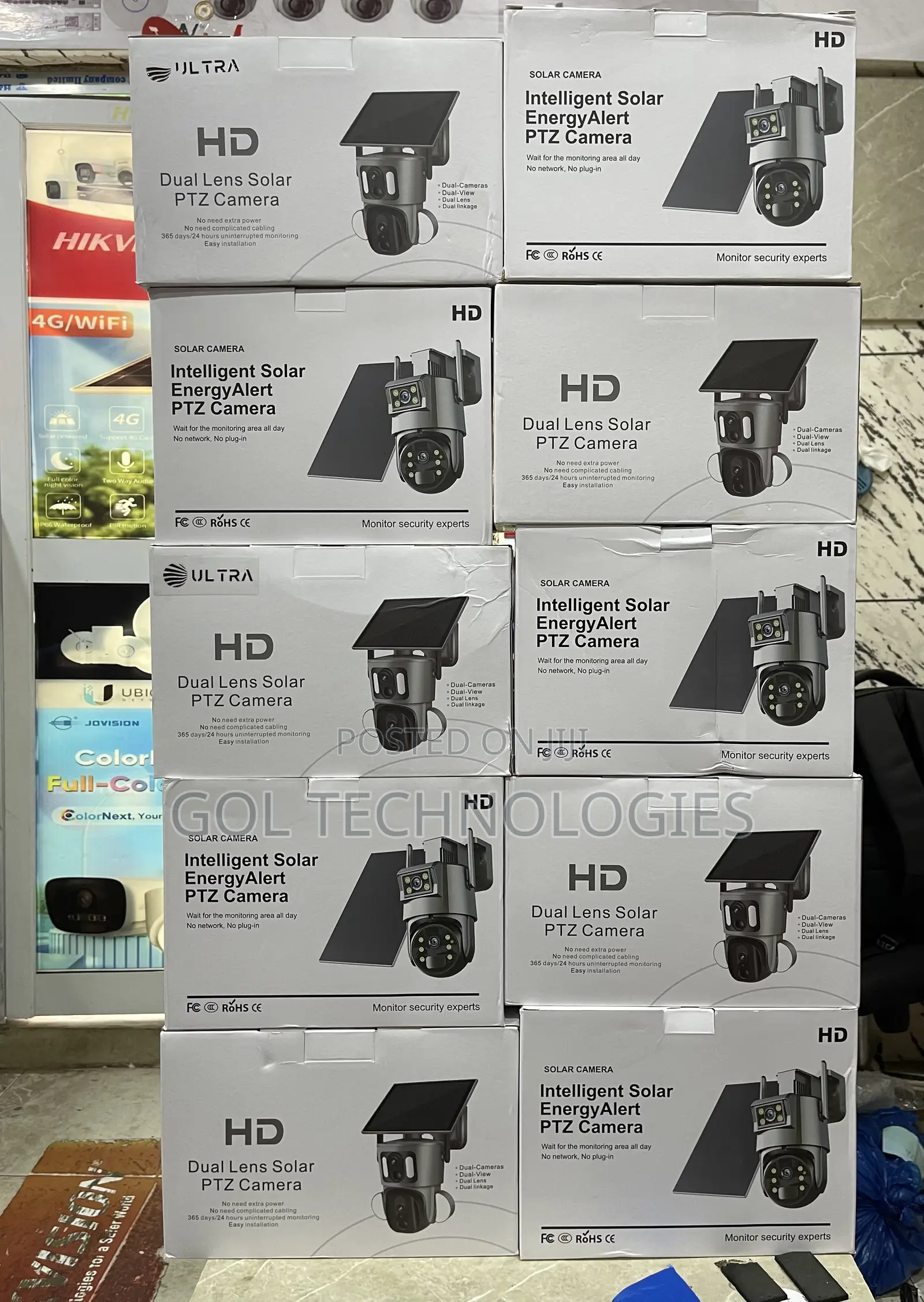 Dual Lens Intelligent 4g Solar Camera Ubox App