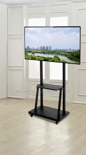 Heavy Duty Mobile Tv Stand Black 40-100 Inches