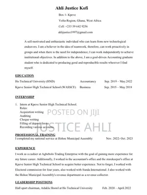 Accounting Finance CV
